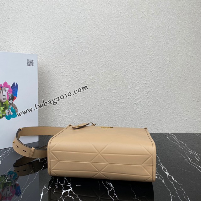 Prada專櫃新款三角菱格小號托特包 1BA379 普拉達小牛皮手提肩背包 csp1601